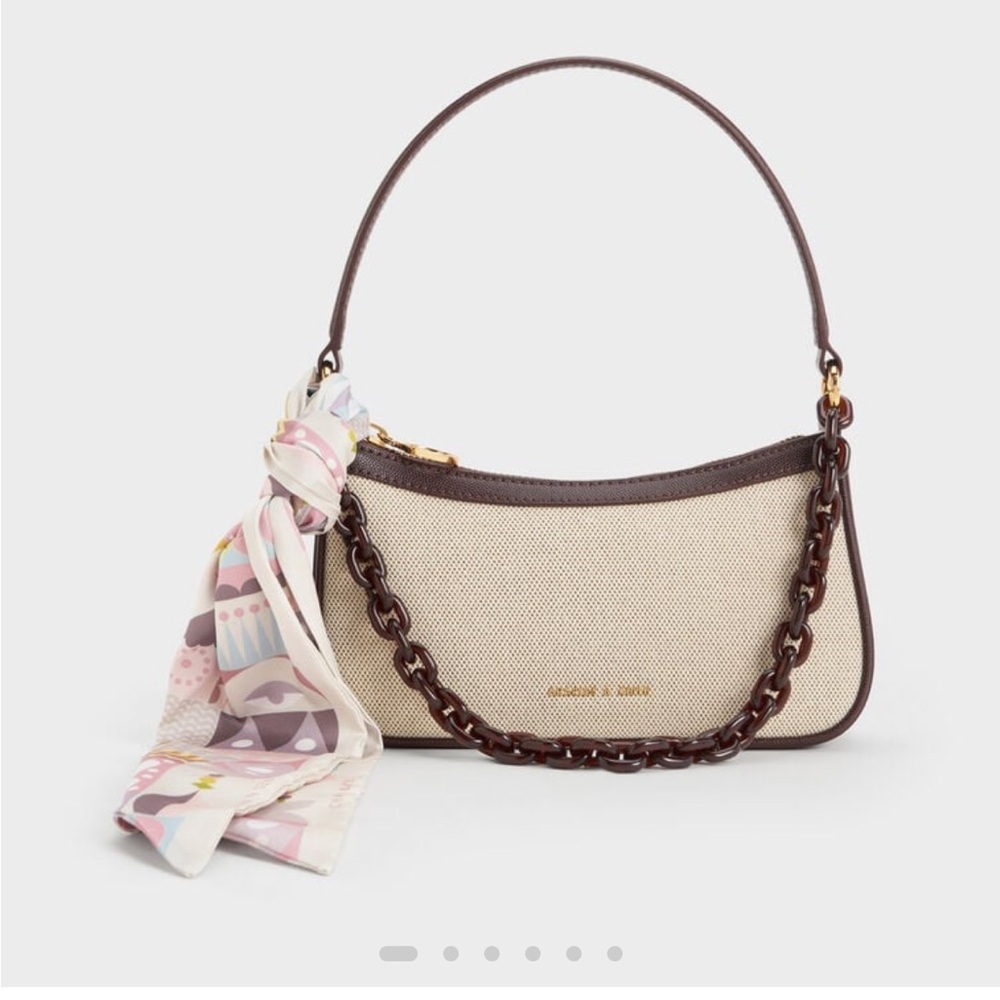 Charles and Keith Alcott scarf convertible purse bag